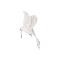 Декоративна пташка на кліпсі BonaDi 4 шт 12 см Білий (499-084)