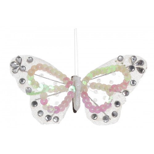 Декоративний метелик на кліпсі BonaDi Білий 11 см Білий (117-902) в інтернет супермаркеті PbayMarket!