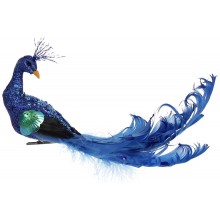 Декоративний Павич на кліпсі BonaDi 30 см Синій (155-525-5)