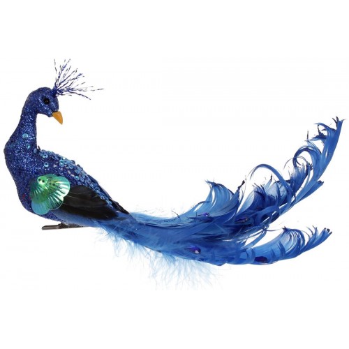 Декоративний Павич на кліпсі BonaDi 30 см Синій (155-525-5) в інтернет супермаркеті PbayMarket!