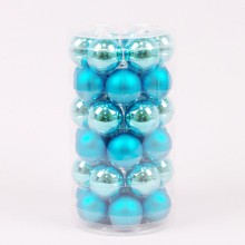 Кульки скляні Flora D 3,8 см 36 шт Блакитний (44610)