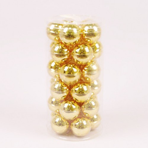 Кульки скляні Flora D 5,7 см 30 шт Золотистий (44574) в інтернет супермаркеті PbayMarket!