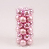 Кульки скляні Flora D 5,7 см 30 шт Рожевий (44585)