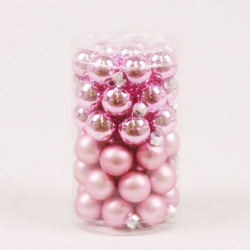 Кульки скляні Flora D 2,5 см 48 шт Рожевий (44526) в інтернет супермаркеті PbayMarket!