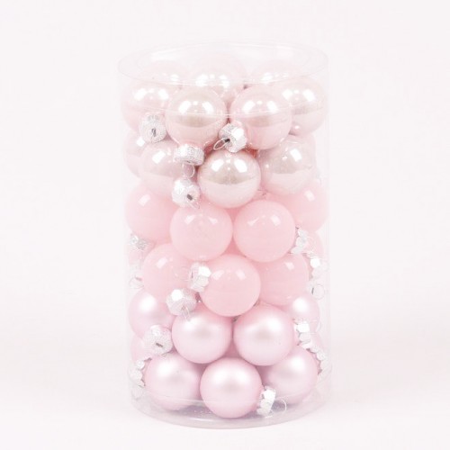 Кульки скляні Flora D 2,5 см 48 шт Рожевий (44534) в інтернет супермаркеті PbayMarket!
