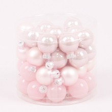 Кульки скляні Flora D 3 см 45 шт Світло-рожевий (44554)