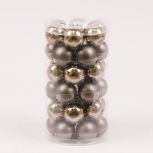 Кульки скляні Flora D 3,8 см 36 шт Коричневий (44562)