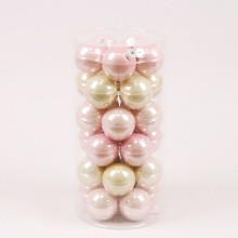 Кульки скляні Flora D 5,7 см 30 шт Рожевий (44587)
