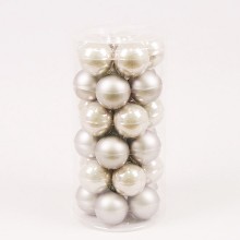 Кульки скляні Flora D 5,7 см 30 шт Сірий (44508)
