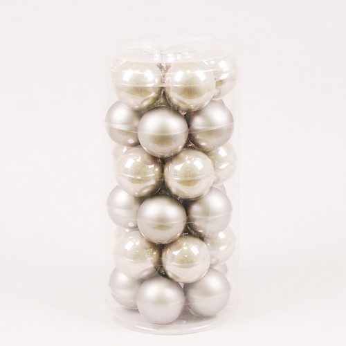 Кульки скляні Flora D 5,7 см 30 шт Сірий (44508) в інтернет супермаркеті PbayMarket!