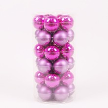 Кульки скляні Flora D 5,7 см 30 шт Рожевий (44511)