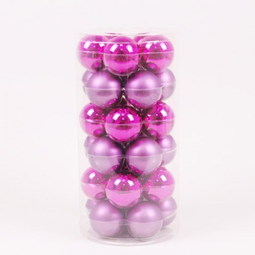 Кульки скляні Flora D 5,7 см 30 шт Рожевий (44511) в інтернет супермаркеті PbayMarket!