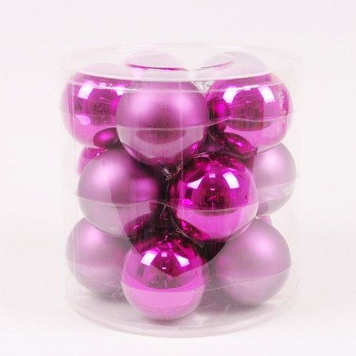 Кульки скляні Flora D 8 см 15 шт Рожевий (44376) в інтернет супермаркеті PbayMarket!