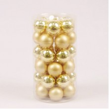 Кульки скляні Flora D 3,8 см 36 шт Золотистий (44339)