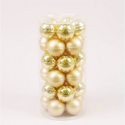 Кульки скляні Flora D 5,7 см 30 шт Золотистий (44351) в інтернет супермаркеті PbayMarket!