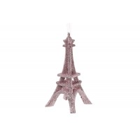 Ялинкова прикраса BonaDi Ейфелева вежа 13.5 см Рожевий (788-453)