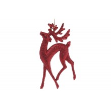 Ялинкова прикраса BonaDi Олень 14 см Червоний (788-385)