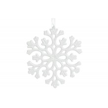 Ялинкова прикраса BonaDi Сніжинка 12 см Білий (788-873)