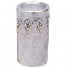 Підсвічник керамічний зі свічкою BonaDi 11х6 см Срибло (149-47) (SK000618)