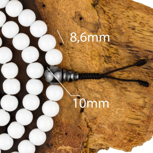 Чотки вервиця з натурального каменю Молочний агат Swayambhu ST 108 намистин 8.6 мм (27181) в інтернет супермаркеті PbayMarket!