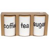 Набір керамічних банок з бамбуковими кришками BonaDi Sugar/Tea/Coffee 3 шт 0,65 л Білий (SK001477) в інтернет супермаркеті PbayMarket!