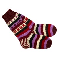 Шкарпетки теплі Тапа Kathmandu вовна яка M Різнокольорові візерунки (27255)