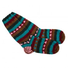 Шкарпетки теплі Тапа Kathmandu вовна яка M Різнокольорові візерунки (27258)