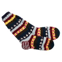 Шкарпетки теплі Тапа Kathmandu вовна яка M Різнокольорові візерунки (27260)
