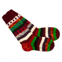 Шкарпетки теплі Тапа Kathmandu вовна яка M Різнокольорові візерунки (27276)