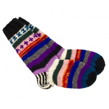 Шкарпетки теплі Тапа Kathmandu вовна яка M Різнокольорові візерунки (27279)
