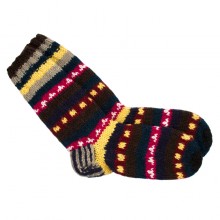Шкарпетки теплі Тапа Kathmandu вовна яка L Різнокольорові візерунки (27286)