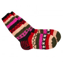 Шкарпетки теплі Тапа Kathmandu вовна яка L Різнокольорові візерунки (27298)