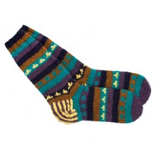 Шкарпетки теплі Тапа Kathmandu вовна яка L Різнокольорові візерунки (27301)