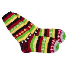 Шкарпетки теплі Тапа Kathmandu вовна яка L Різнокольорові візерунки (27303)