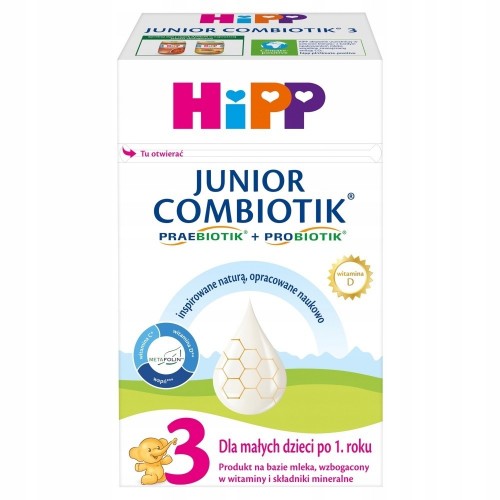 Дитяча суха молочна суміш HiPP Junior Combiotik 3 для дітей від 1 року 550 г в інтернет супермаркеті PbayMarket!