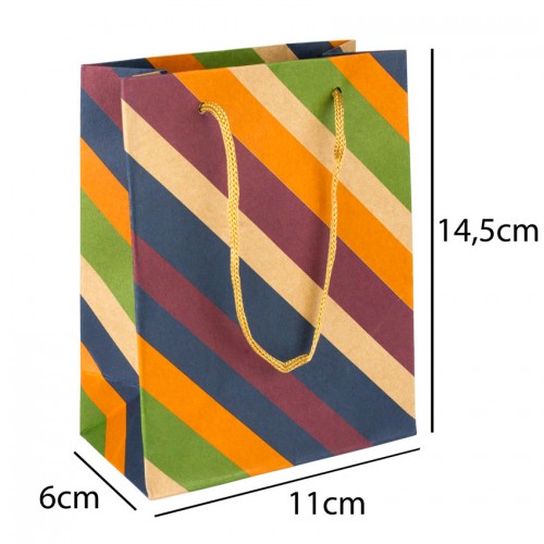 Сумочка подарункова паперова з ручками Gift bag Леконсьєль14.5х11х6 см Різнокольорова (11965) в інтернет супермаркеті PbayMarket!