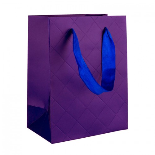 Сумочка подарункова паперова з ручками Gift bag Diamants 14х11х6.5 см Фіолетовий (19386) в інтернет супермаркеті PbayMarket!