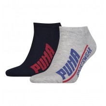 Набір шкарпеток унісекс Puma 2-Pack Low Cut Unisex Socks (2 пари) 39-42 Navy-Blue, Grey
