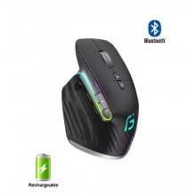 Миша бездротова ігрова безшумна з акумулятором та підсвічуванням Gamous M10 Black 2,4G+Bluetooth