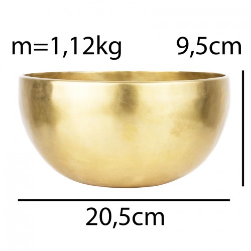 Тибетська співоча чаша Singing bowl Ручна холодна ковка 20,5/20,5/9,5 см Бронза матова (27402) в інтернет супермаркеті PbayMarket!