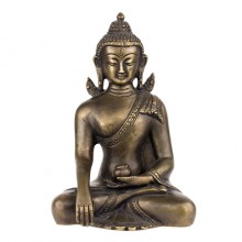 Будда Шак’ямуні в жесті перемоги Бронза Оксидування Kailash 20.5 см (25348)