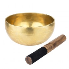 Співоча чаша Тибетська Singing bowl Ручна холодна ковка 13.6/13.6/6.5 см Бронза матова (26562)