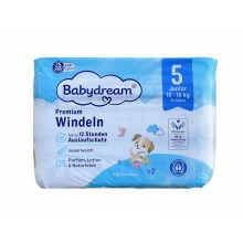 Дитячі одноразові підгузники Babydream Premium 5 Junior 10-16 кг 34 шт