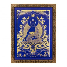 Гравюра Будда Медицини Папір локта Багет дуб Антивідблискове скло (27520)