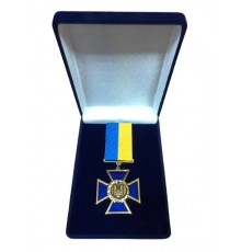 Медаль з документом Collection Хрест патріота України у футлярі 45 мм Різнокольоровий (hub_7pkfmu)